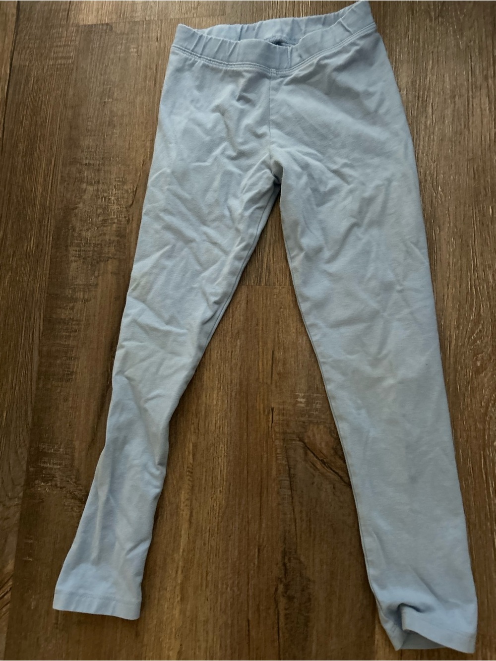Kids Light Blue Elastic-Waist Leggings, Comfortable Everyday Bottoms